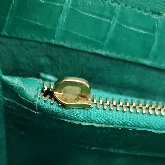 Nancy Gonzalez Green Crocodile Flap Crossbody Luxury Shoulder Bag Purse - Picture 14 of 15
